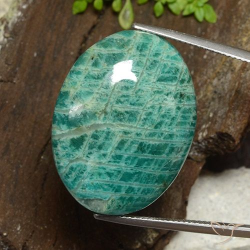 39.85ct Natural Verde medio Amazonita, Ovalada, Opaco