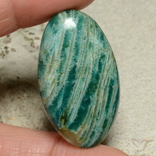 35.34ct Natural Verde medio Amazonita, Ovalada, Opaco