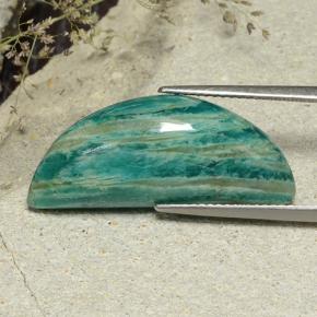 Amazonita Verde-azul natural de 16.62 ct, Forma elegante, Opaco