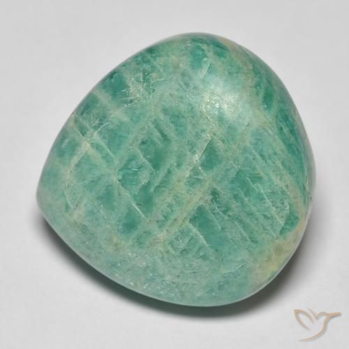 16.97ct Natural Verde azulado Amazonita, En forma de pera, Opaco