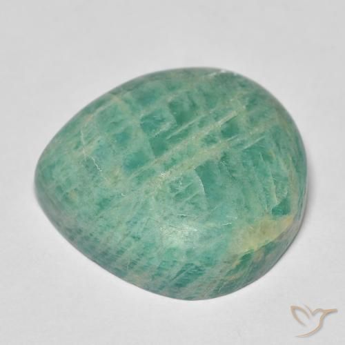 Amazonita Verde azulado natural de 16.97 ct, En forma de pera, Opaco
