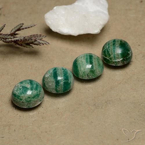 Gemas de Amazonita Verde frío natural de 8.64 ct, Redondo, Opaco