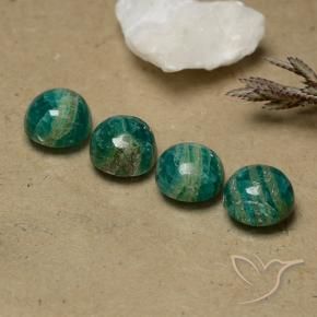 Gemas de Amazonita Verde medio natural de 8.97 ct, Redondo, Opaco