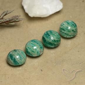 Gemas de Amazonita Verde pino natural de 10.13 ct, Redondo, Opaco