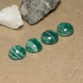 Gemas de Amazonita Verde medio natural de 9.50 ct, Redondo, Opaco