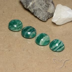 Gemas de Amazonita Verde medio natural de 9.50 ct, Redondo, Opaco