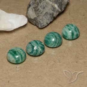 Gemas de Amazonita Verde pino natural de 11.76 ct, Redondo, Opaco