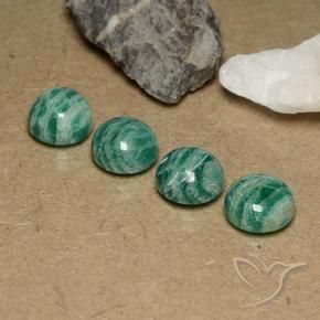 Gemas de Amazonita Verde pino natural de 11.76 ct, Redondo, Opaco