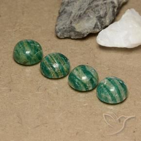 Gemas de Amazonita Verde frío natural de 11.93 ct, Redondo, Opaco