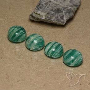 Gemas de Amazonita Verde medio natural de 12.56 ct, Redondo, Opaco