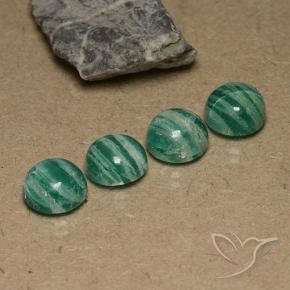 Gemas de Amazonita Verde medio natural de 12.56 ct, Redondo, Opaco