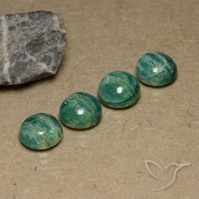 Gemas de Amazonita Verde pino natural de 11.36 ct, Redondo, Opaco