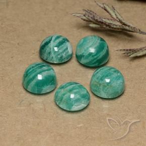 Gemas de Amazonita Verde pino natural de 11.64 ct, Redondo, Opaco