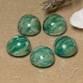 Gemas de Amazonita Verde pino natural de 11.08 ct, Redondo, Opaco