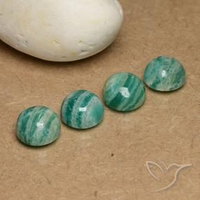 Gemas de Amazonita Verde frío natural de 9.43 ct, Redondo, Opaco