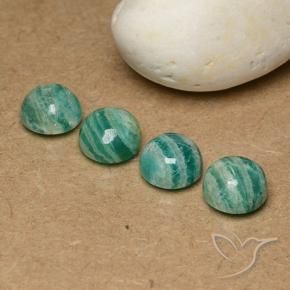 Gemas de Amazonita Verde frío natural de 9.43 ct, Redondo, Opaco