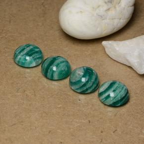 Gemas de amazonita verde natural de 13,99 ct, corte redondo, opaco