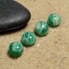 Gemas de Amazonita Verde frío natural de 5.77 ct, Redondo, Opaco