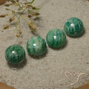 Gemas de Amazonita Verde frío natural de 19.79 ct, Redondo, Opaco