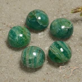Gemas de Amazonita Verde pino frío natural de 16.14 ct, Redondo, Opaco