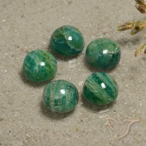 Gemas de Amazonita Verde pino frío natural de 16.14 ct, Redondo, Opaco