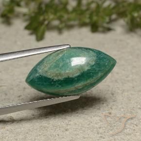 Amazonita Verde frío natural de 7.00 ct, Marquesa, Opaco