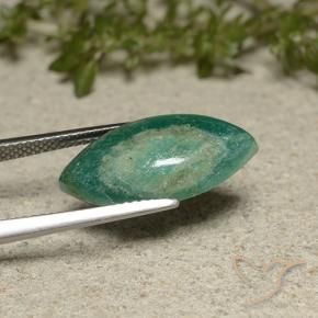 Amazonita Verde frío natural de 7.00 ct, Marquesa, Opaco