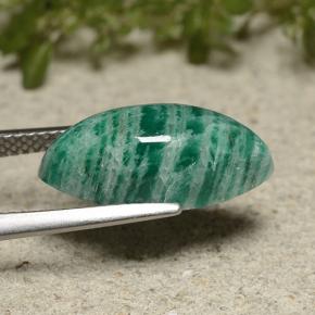 Amazonita Verde frío natural de 5.68 ct, Marquesa, Opaco
