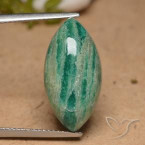 Amazonita Verde pino natural de 10.66 ct, Marquesa, Opaco