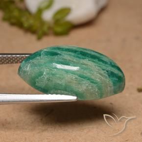 Amazonita Verde pino natural de 10.66 ct, Marquesa, Opaco