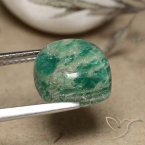 Amazonita Verde medio natural de 5.56 ct, Forma Cojín, Opaco