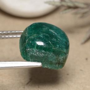 Amazonita Verde-azul natural de 5.60 ct, Corte Cojín, Opaco