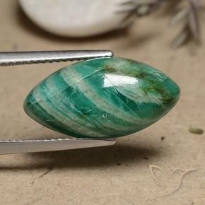 Amazonita Verde medio natural de 7.42 ct, Marquesa, Opaco
