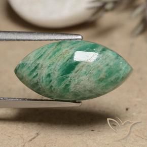 Amazonita Verde pino natural de 7.90 ct, Marquesa, Opaco