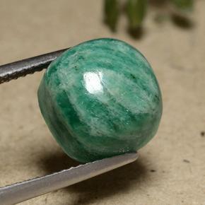 Amazonita Verde-azul natural de 6.90 ct, Corte Cojín, Opaco