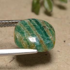Amazonita Verde medio natural de 3.12 ct, Corte Cojín, Opaco