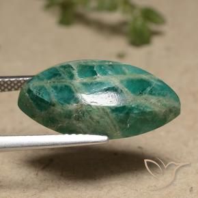 Amazonita Verde medio natural de 9.01 ct, Marquesa, Opaco
