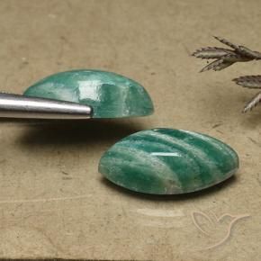Gemas de Amazonita Verde medio natural de 14.15 ct, Marquesa, Opaco