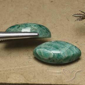 Gemas de Amazonita Verde pino natural de 19.22 ct, Marquesa, Opaco