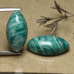 Gemas de Amazonita Verde-azul natural de 19.21 ct, Marquesa, Opaco