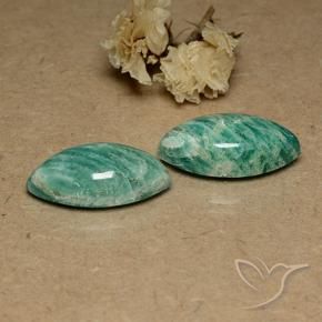 Gemas de Amazonita Verde medio natural de 17.83 ct, Marquesa, Opaco