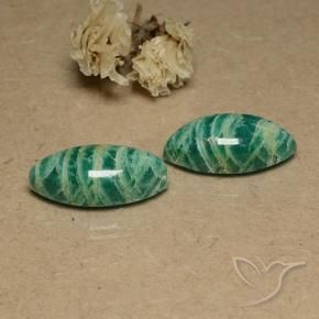 Gemas de Amazonita Verde medio natural de 18.56 ct, Marquesa, Opaco