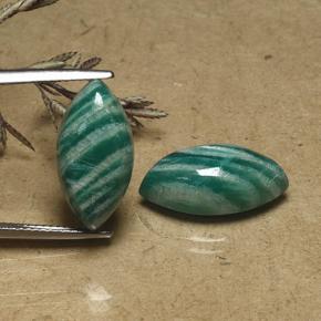 Gemas de Amazonita Verde-azul natural de 14.83 ct, Marquesa, Opaco