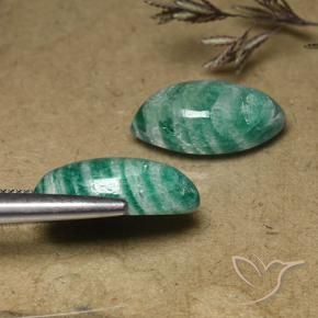 Gemas de Amazonita Verde oscuro medio natural de 14.56 ct, Marquesa, Opaco