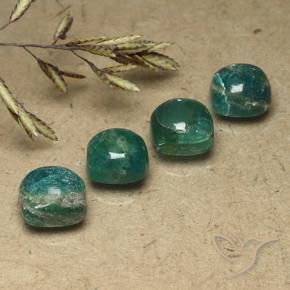 Gemas de Amazonita Verde frío natural de 7.62 ct, Forma Cojín, Opaco