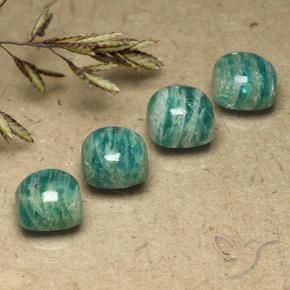 Gemas de Amazonita Verde pino natural de 8.14 ct, Forma Cojín, Opaco
