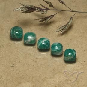 Gemas de Amazonita Verde frío natural de 4.02 ct, Forma Cojín, Opaco
