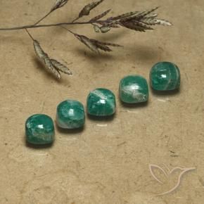 Gemas de Amazonita Verde frío natural de 4.02 ct, Forma Cojín, Opaco