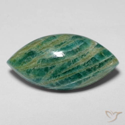 7.12ct Natural Verde medio Amazonita, Marquesa, Opaco