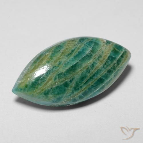Amazonita Verde medio natural de 7.12 ct, Marquesa, Opaco